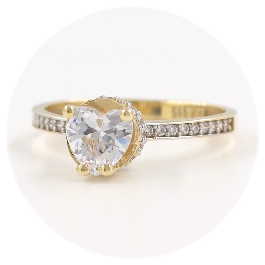 Μονόπετρο δαχτυλίδι χρυσό - GD362