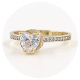 Μονόπετρο δαχτυλίδι χρυσό - GD362