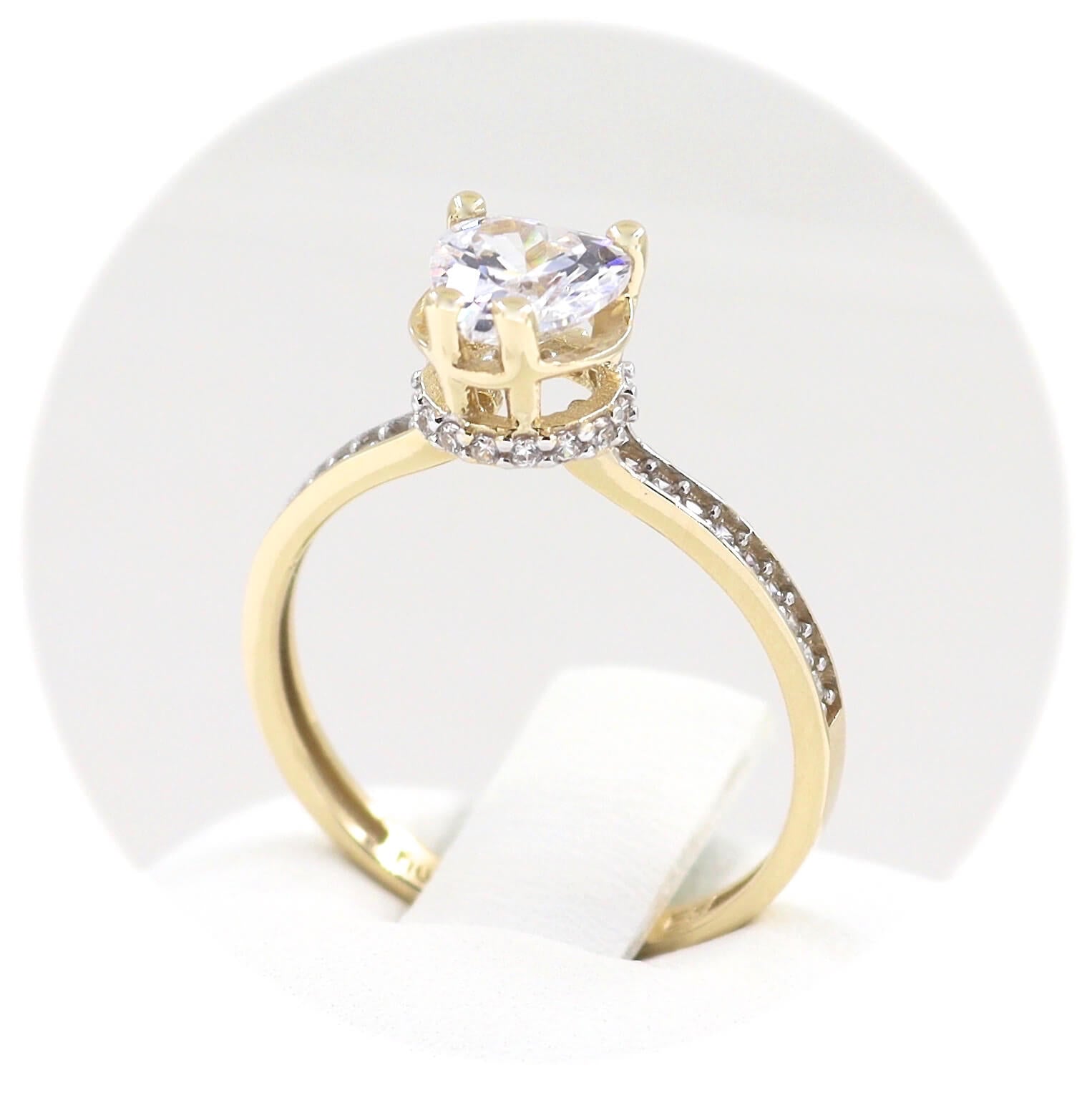 Μονόπετρο δαχτυλίδι χρυσό - GD362