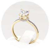 Μονόπετρο δαχτυλίδι χρυσό - GD362