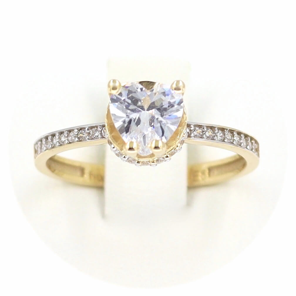 Μονόπετρο δαχτυλίδι χρυσό - GD362