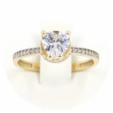 Μονόπετρο δαχτυλίδι χρυσό - GD362