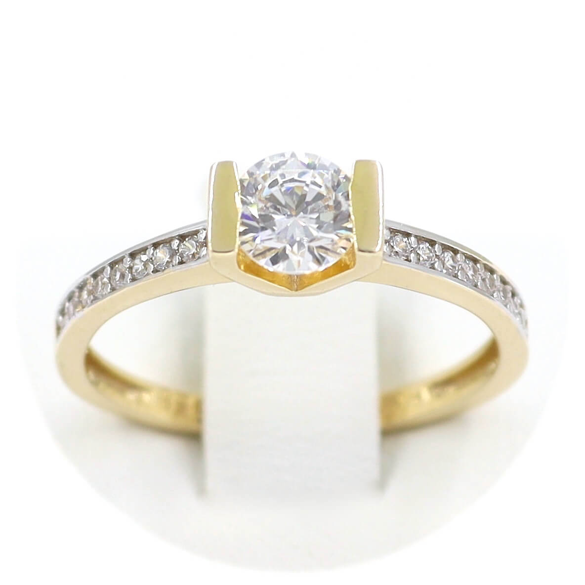 Μονόπετρο δαχτυλίδι χρυσό - GD385