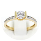 Μονόπετρο δαχτυλίδι χρυσό - GD385