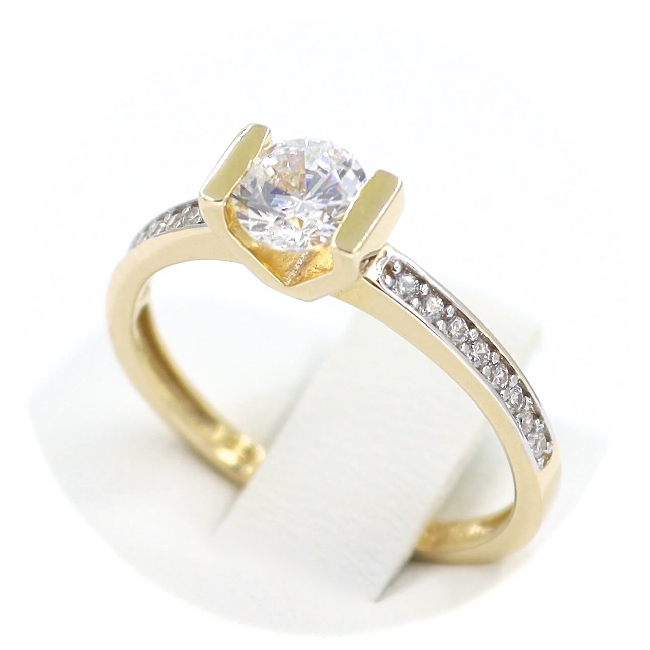 Μονόπετρο δαχτυλίδι χρυσό - GD385