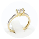 Μονόπετρο δαχτυλίδι χρυσό - GD385