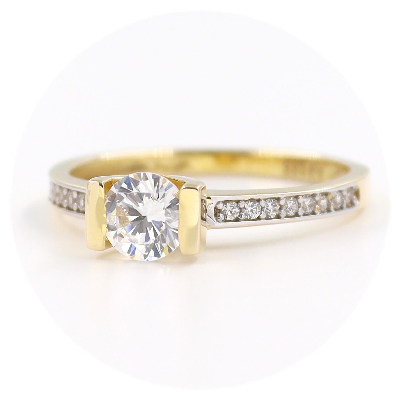 Μονόπετρο δαχτυλίδι χρυσό - GD385