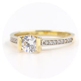 Μονόπετρο δαχτυλίδι χρυσό - GD385