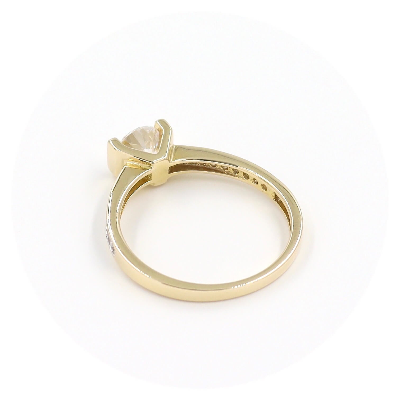 Μονόπετρο δαχτυλίδι χρυσό - GD385