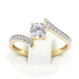 Μονόπετρο δαχτυλίδι χρυσό - GD386