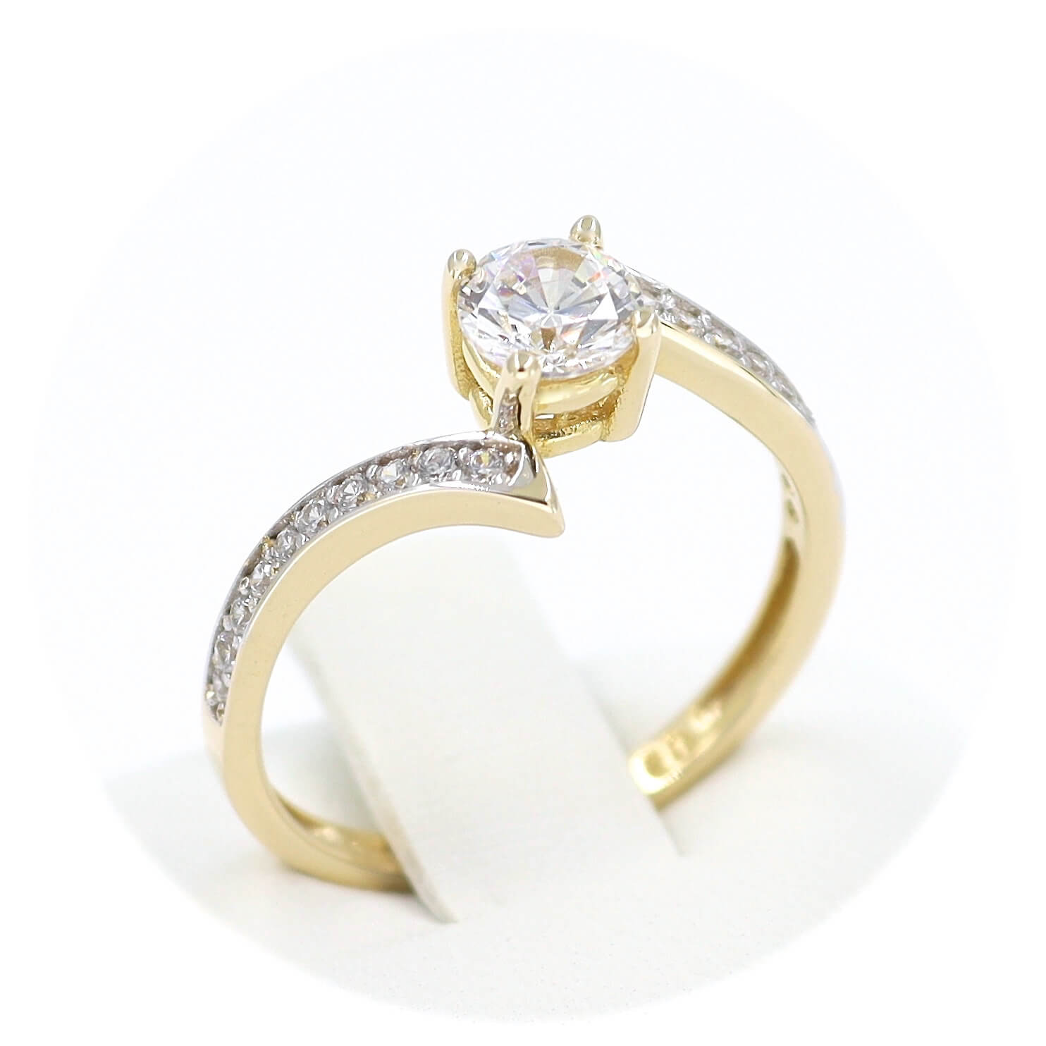 Μονόπετρο δαχτυλίδι χρυσό - GD386