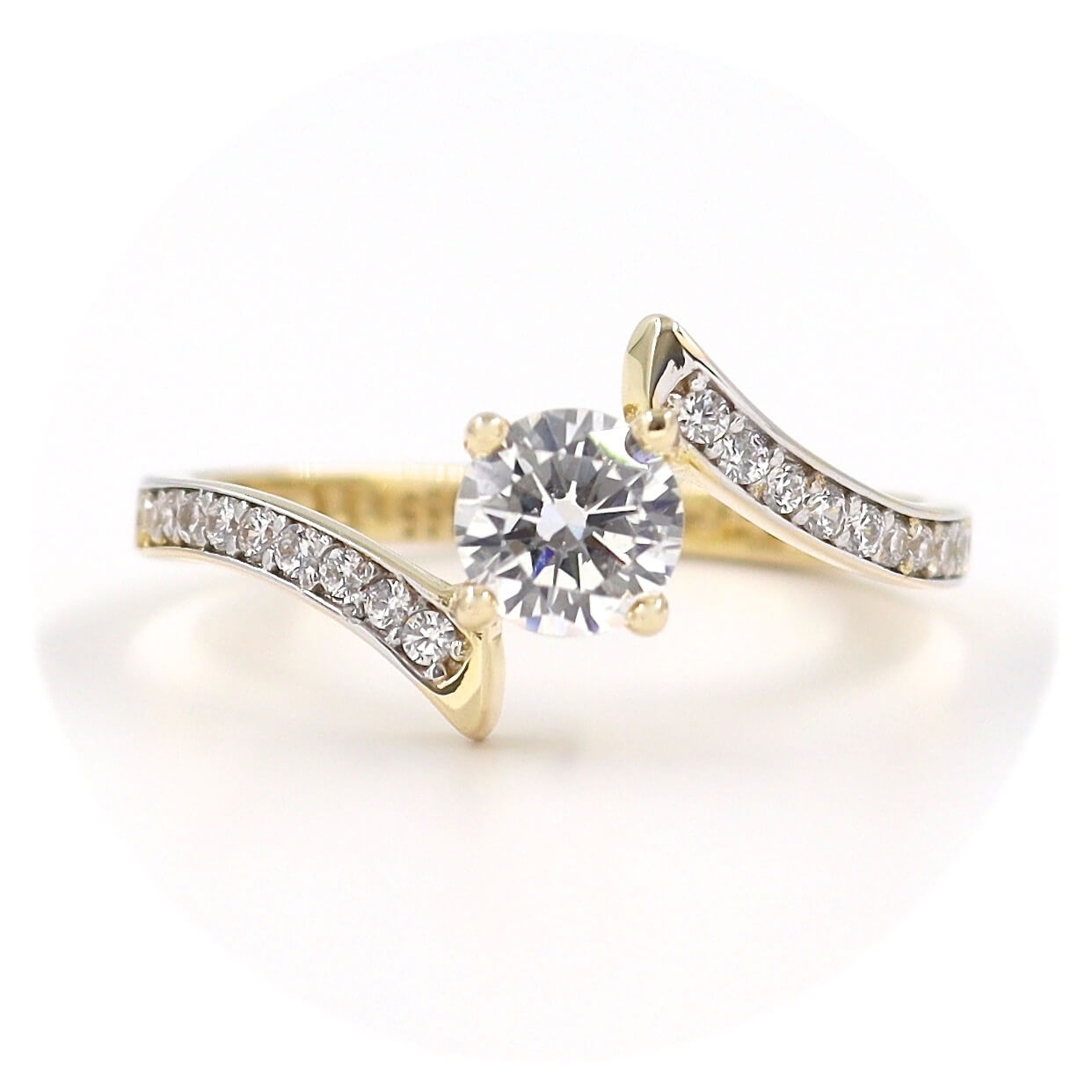 Μονόπετρο δαχτυλίδι χρυσό - GD386