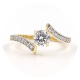 Μονόπετρο δαχτυλίδι χρυσό - GD386