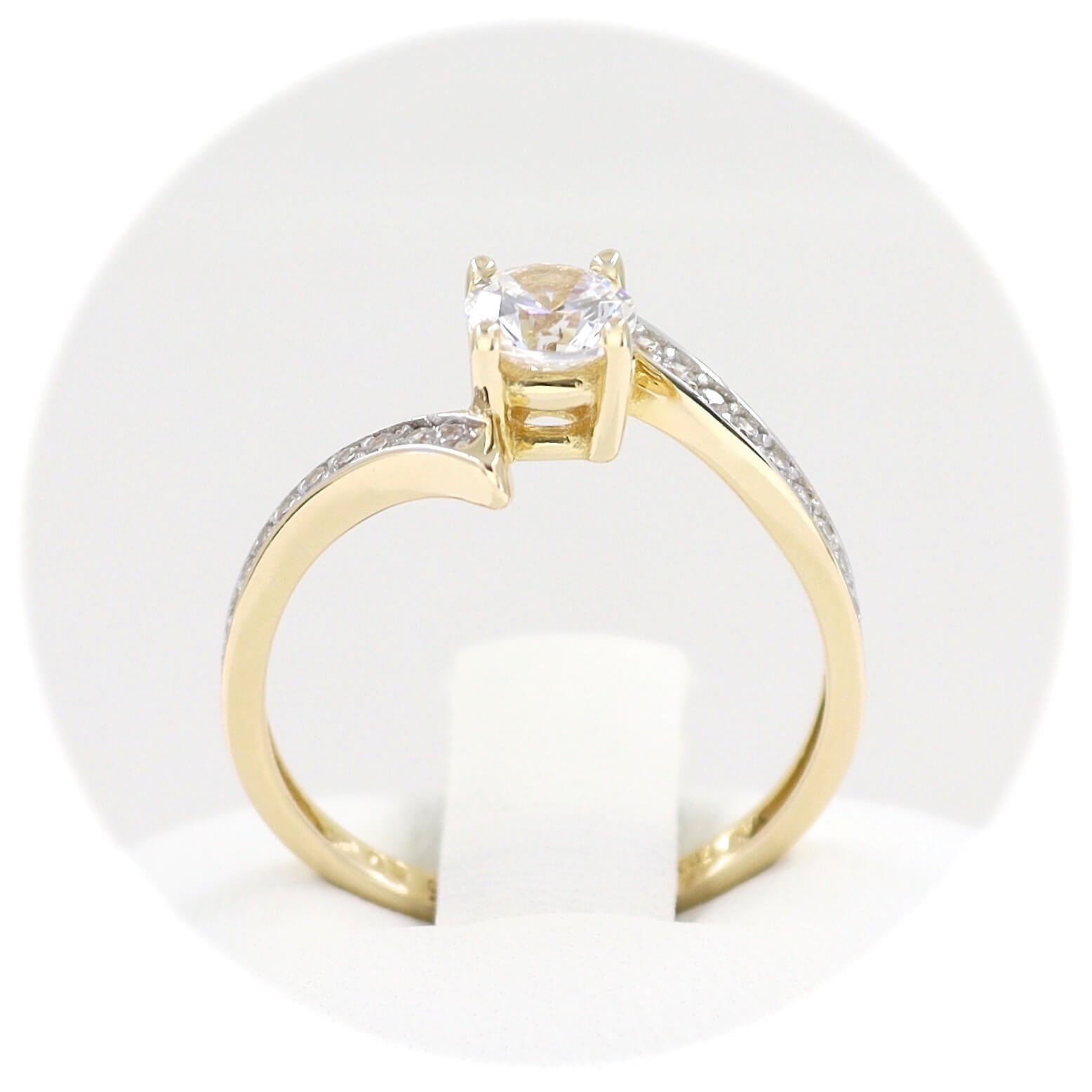 Μονόπετρο δαχτυλίδι χρυσό - GD386