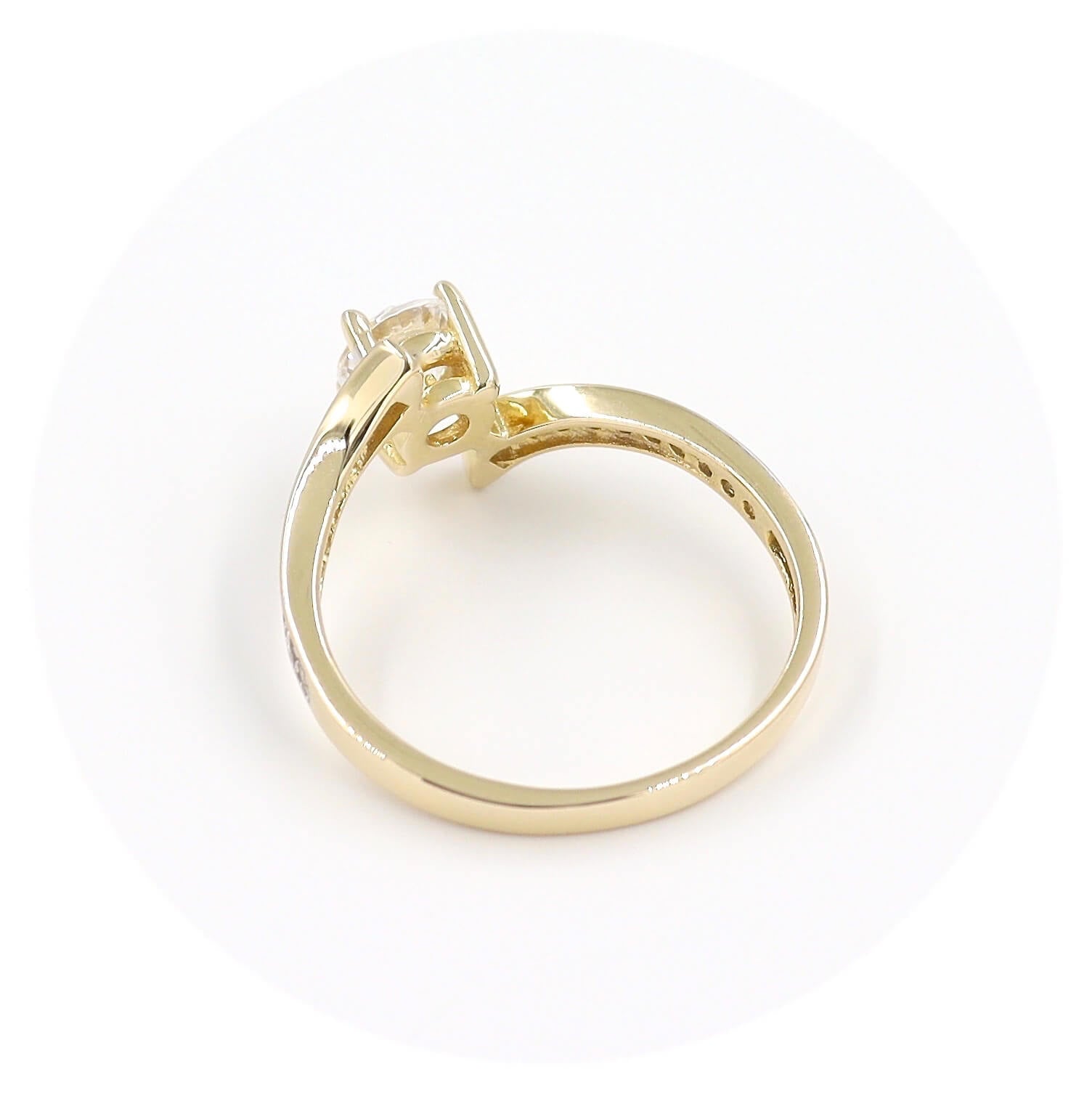 Μονόπετρο δαχτυλίδι χρυσό - GD386