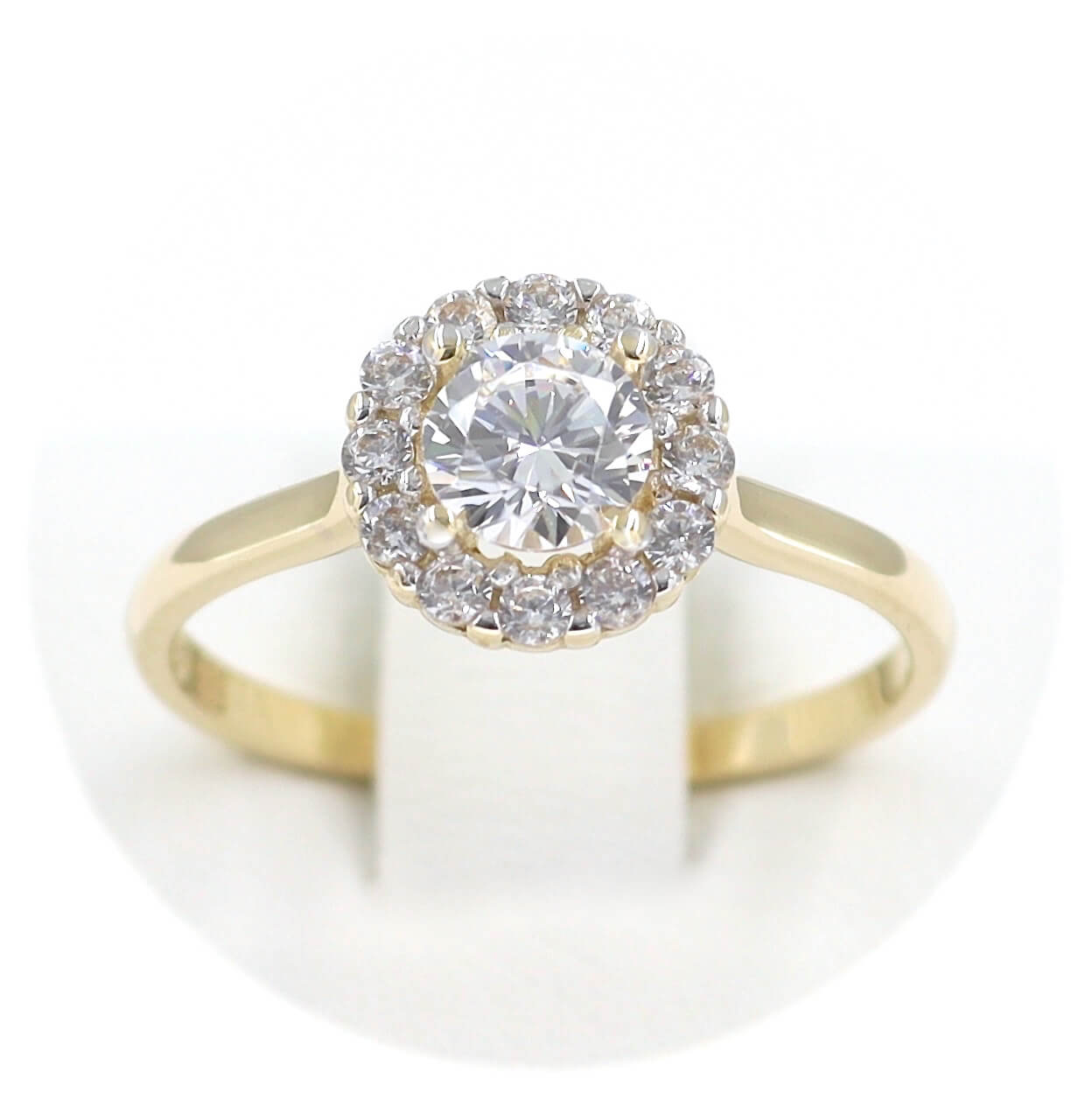 Μονόπετρο δαχτυλίδι χρυσό - GD387