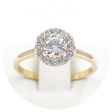 Μονόπετρο δαχτυλίδι χρυσό - GD387