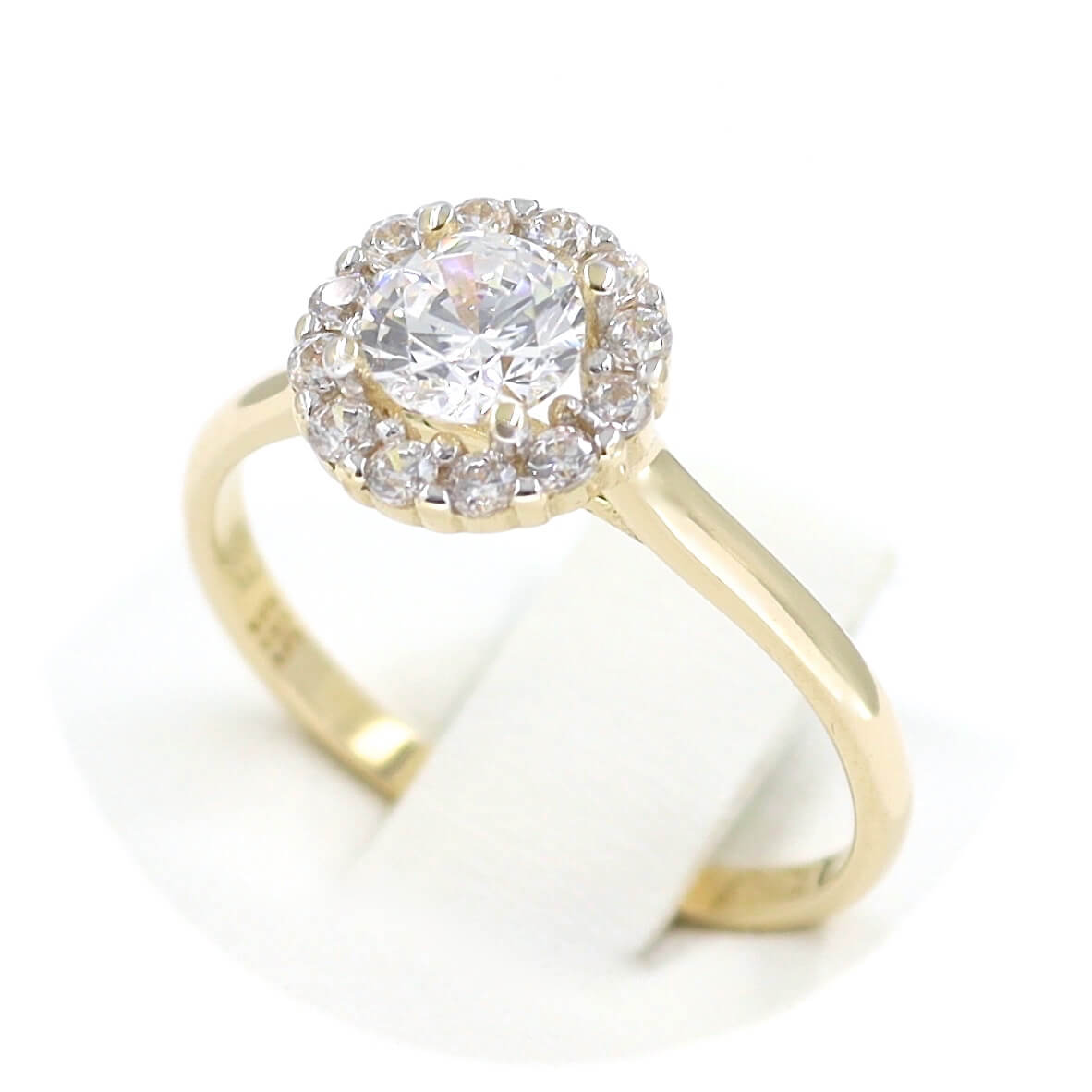 Μονόπετρο δαχτυλίδι χρυσό - GD387