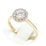 Μονόπετρο δαχτυλίδι χρυσό - GD387