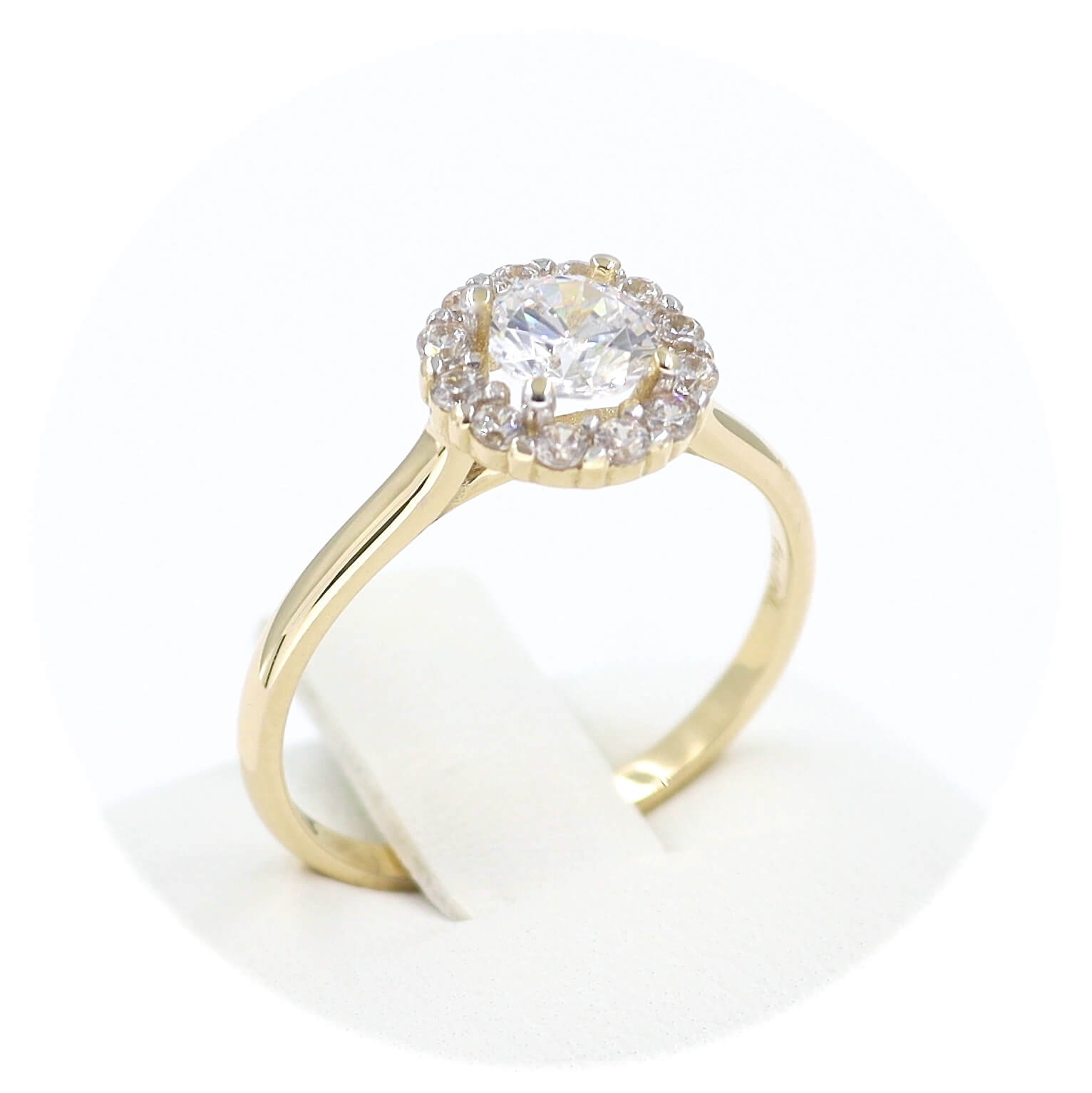 Μονόπετρο δαχτυλίδι χρυσό - GD387