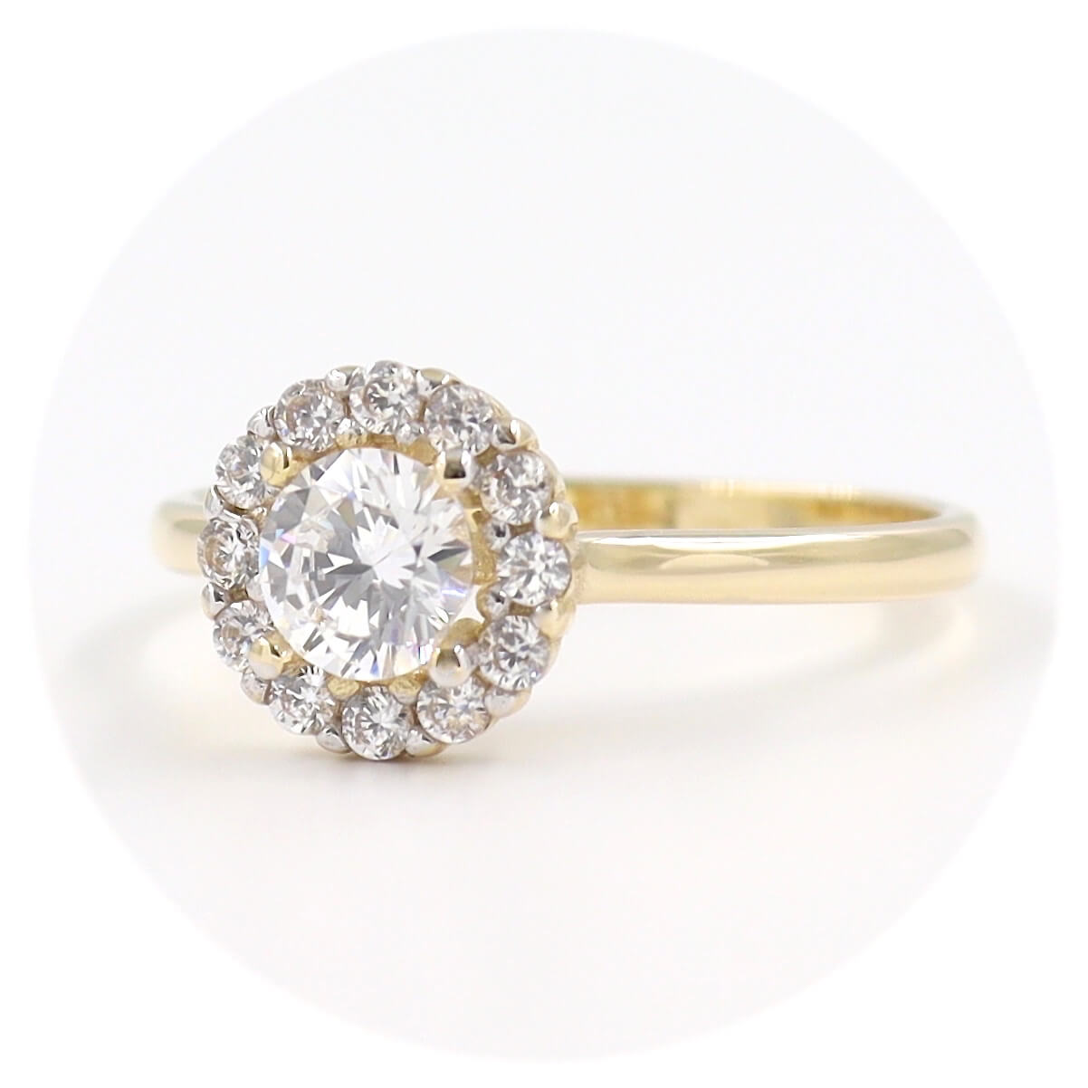 Μονόπετρο δαχτυλίδι χρυσό - GD387