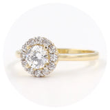 Μονόπετρο δαχτυλίδι χρυσό - GD387