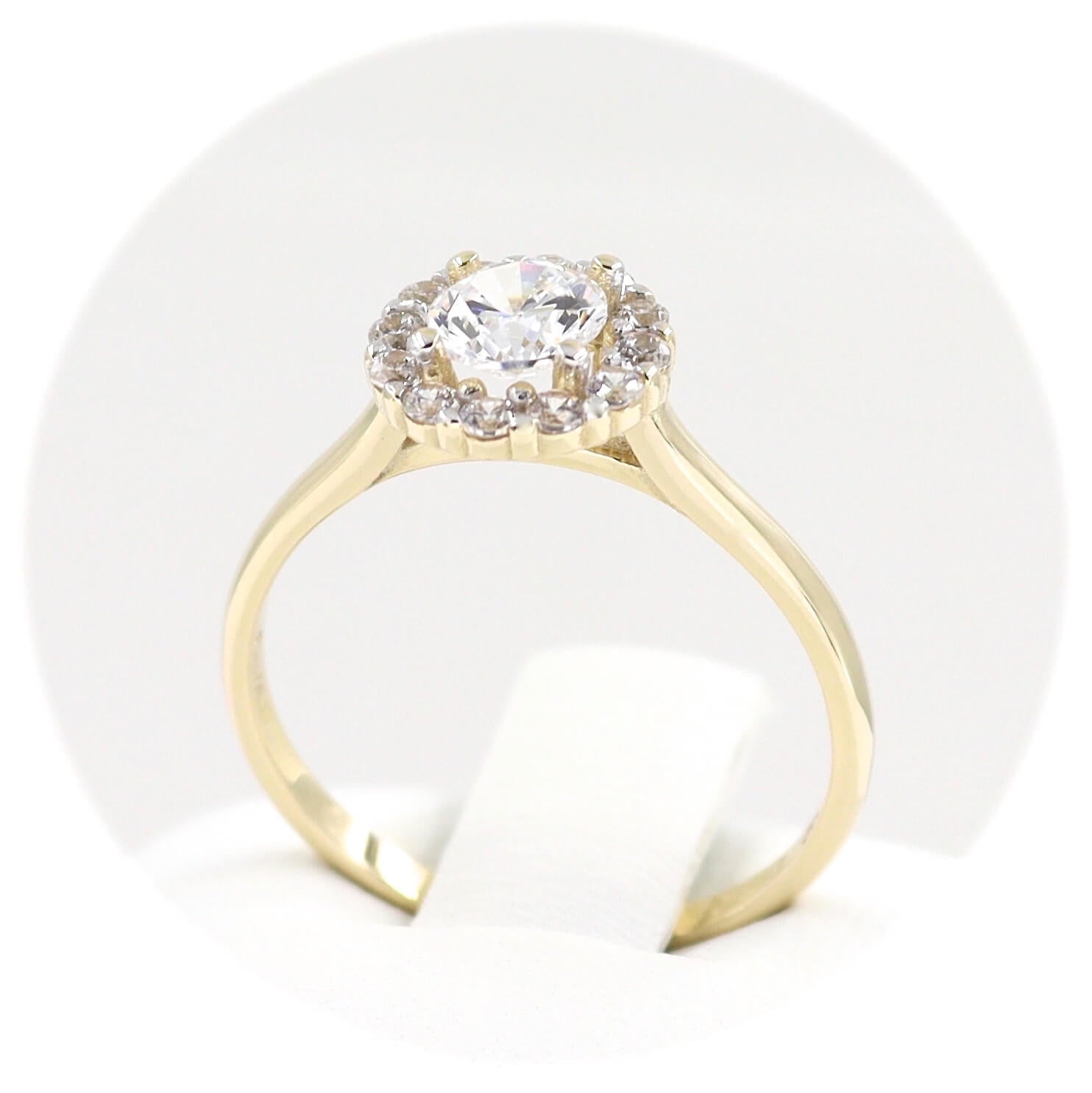 Μονόπετρο δαχτυλίδι χρυσό - GD387