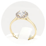 Μονόπετρο δαχτυλίδι χρυσό - GD387