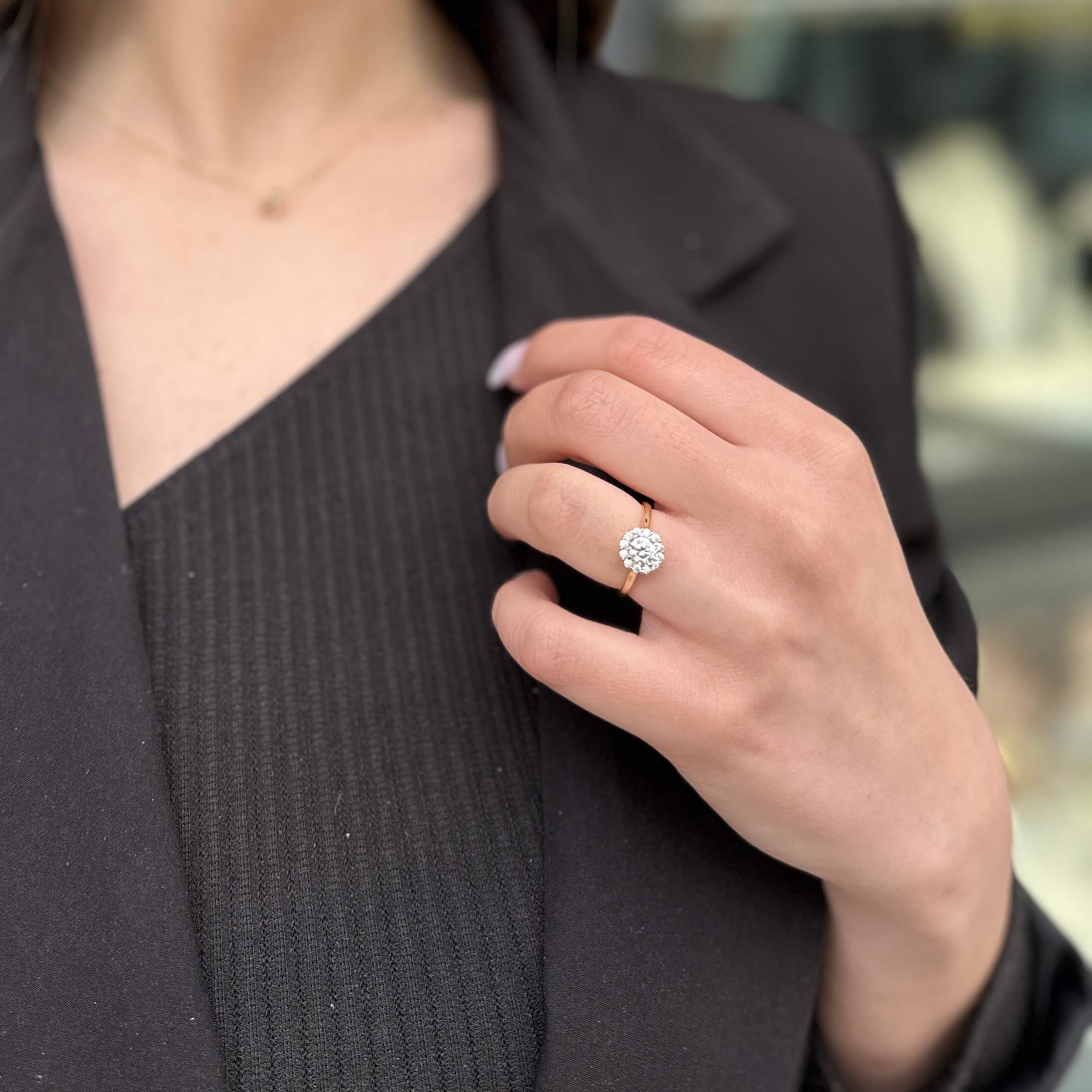 Μονόπετρο δαχτυλίδι χρυσό - GD387