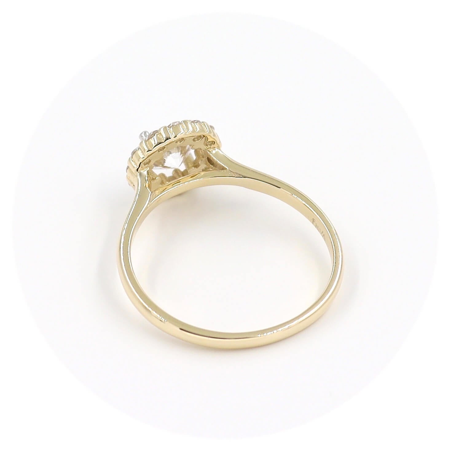 Μονόπετρο δαχτυλίδι χρυσό - GD387