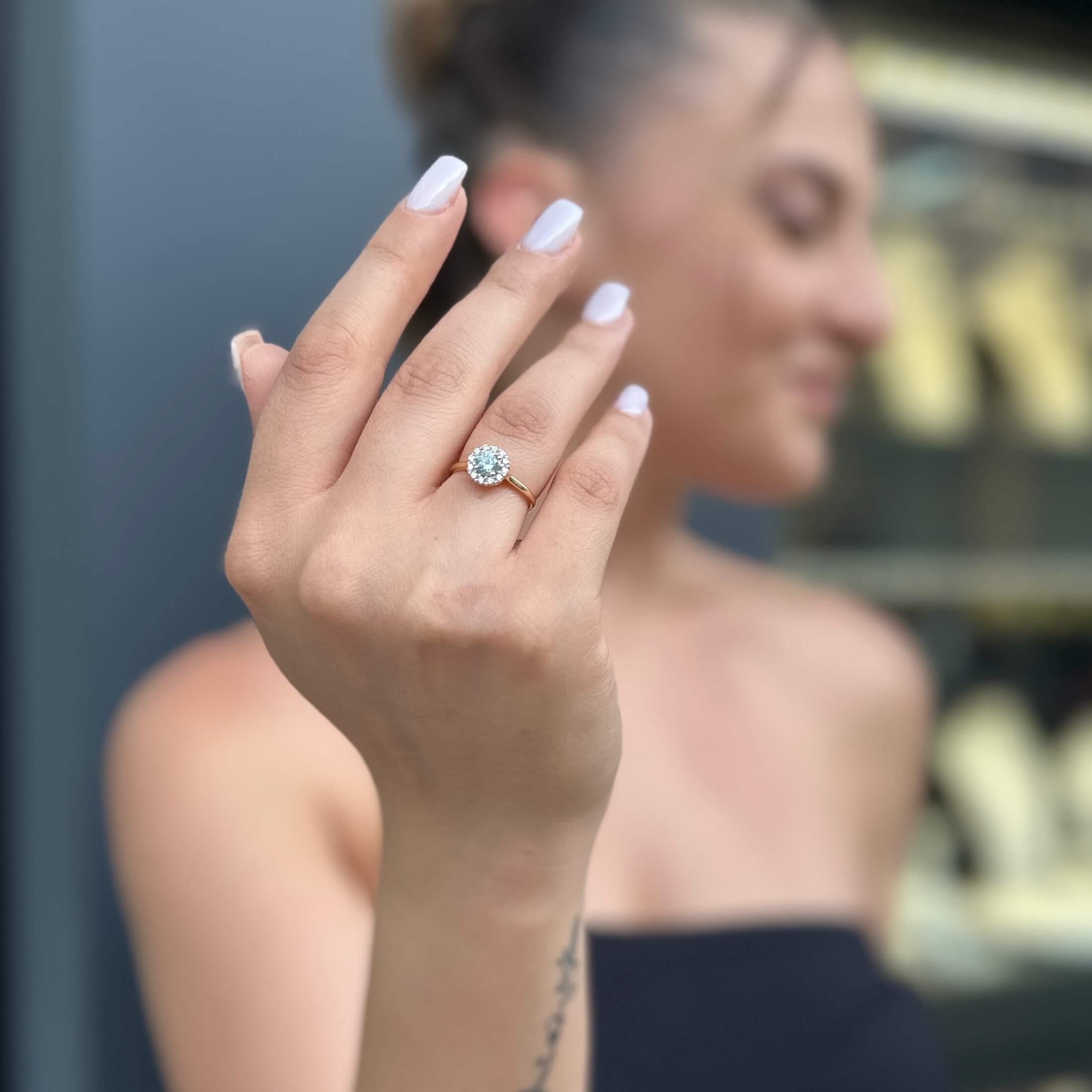 Μονόπετρο δαχτυλίδι χρυσό - GD388