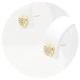 Ασημένια επιχρυσωμένα σκουλαρίκια με καρδιές