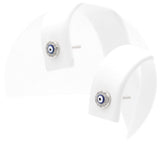 Ασημένια επιπλατινωμένα σκουλαρίκια μάτι από σμάλτο