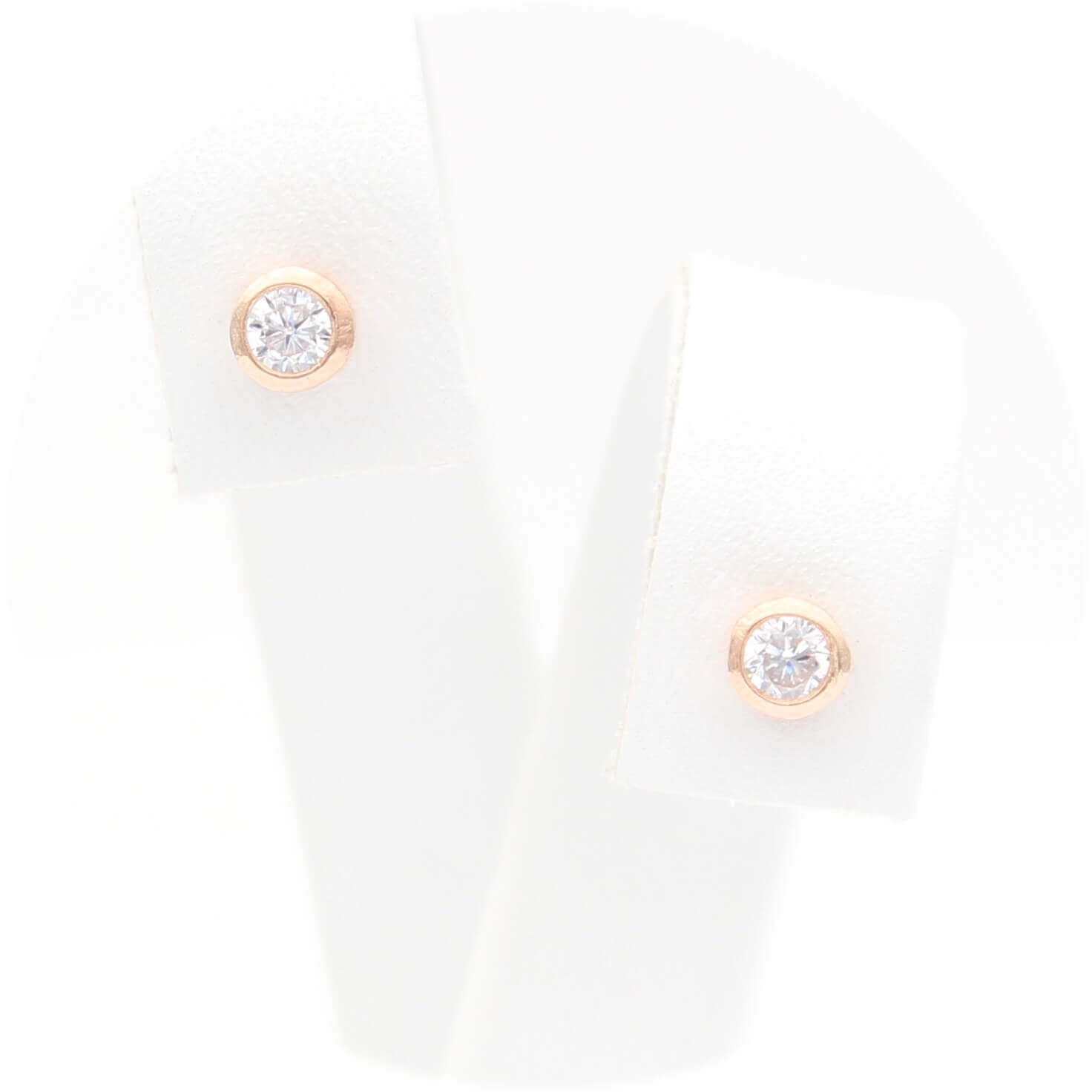 Ασημένια σκουλαρίκια σε ροζ χρυσό χρώμα 4.20mm