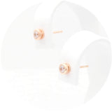 Ασημένια σκουλαρίκια σε ροζ χρυσό χρώμα 4.20mm