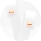 Ασημένια σκουλαρίκια μπίλιες σε ροζ χρυσό χρώμα 5.00mm