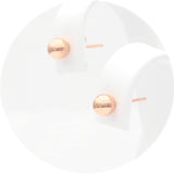 Ασημένια σκουλαρίκια μπίλιες σε ροζ χρυσό χρώμα 5.00mm