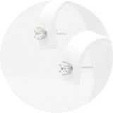 Ασημένια σκουλαρίκια με πέτρες ζιργκόν 4.00mm