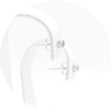 Ασημένια σκουλαρίκια με πέτρες ζιργκόν 3.40mm