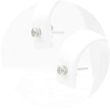 Ασημένια σκουλαρίκια με πέτρες ζιργκόν 3.40mm