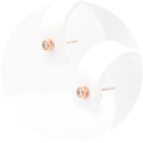 Ασημένια σκουλαρίκια σε ροζ χρυσό χρώμα 3.50mm