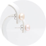 Ασημένια σκουλαρίκια με μαργαριτάρια 6.50mm