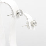 Ασημένια σκουλαρίκια με πέτρες ζιργκόν 6.00mm