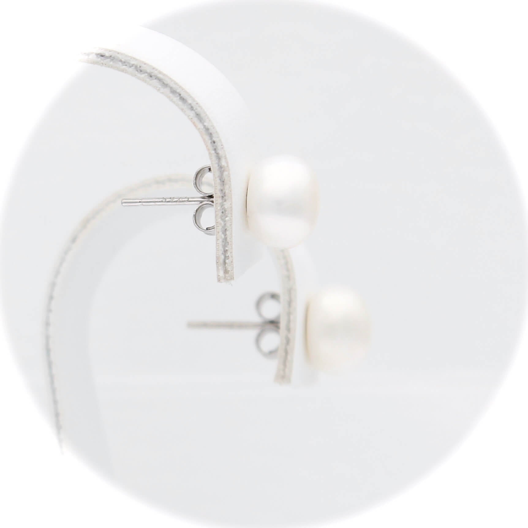 Ασημένια σκουλαρίκια με μαργαριτάρια 7.80mm