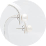 Ασημένια σκουλαρίκια με μαργαριτάρια 7.80mm