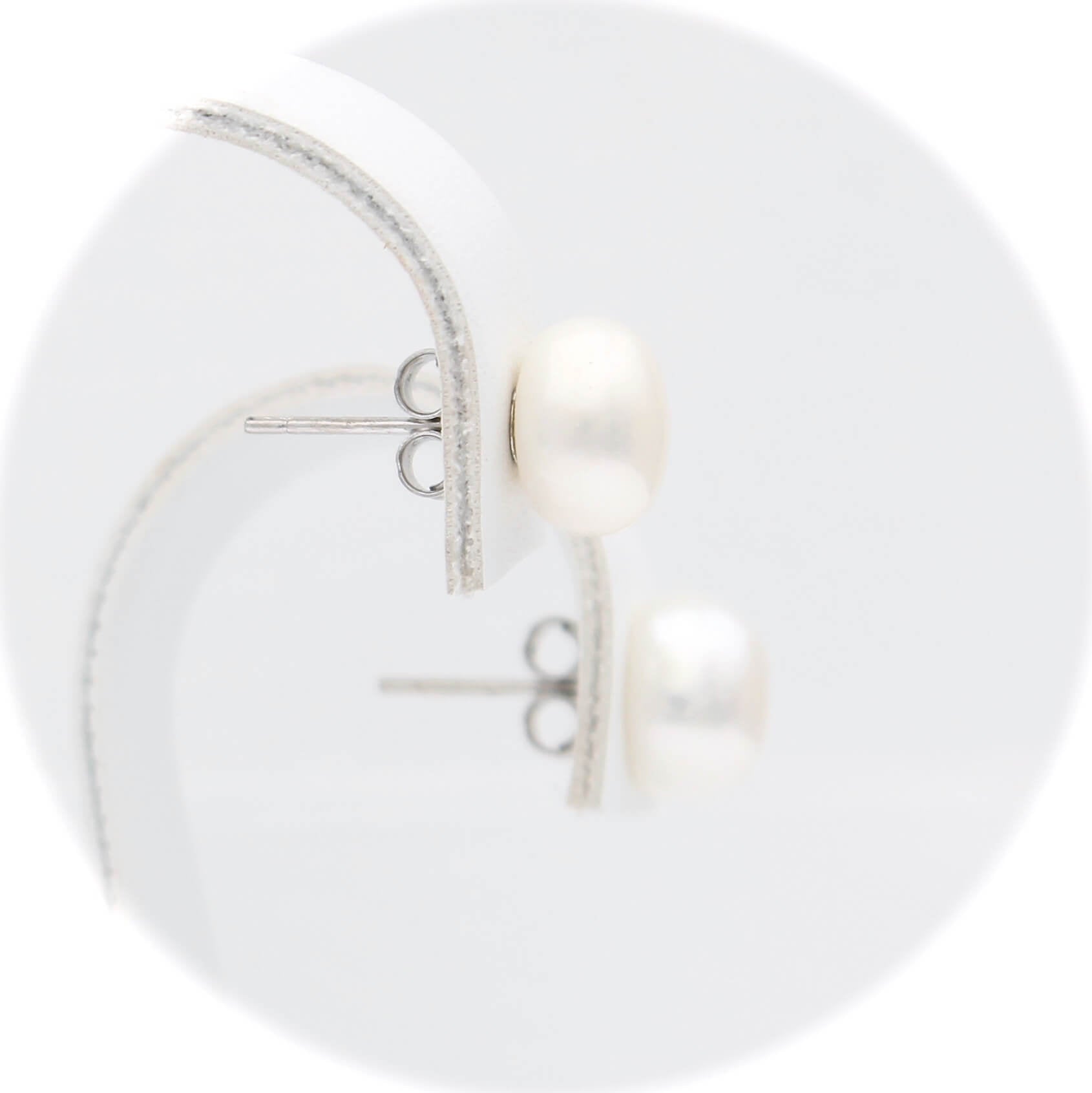 Ασημένια σκουλαρίκια με μαργαριτάρια 8.50mm