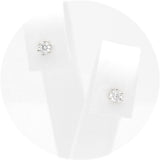 Ασημένια σκουλαρίκια με πέτρες ζιργκόν 3.00mm