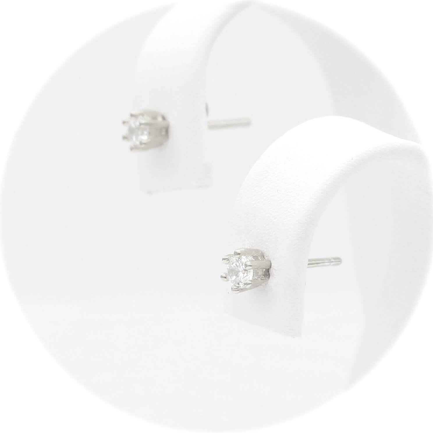 Ασημένια σκουλαρίκια με πέτρες ζιργκόν 3.00mm