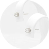 Ασημένια σκουλαρίκια με πέτρες ζιργκόν 3.00mm