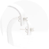 Ασημένια επιπλατινωμένα σκουλαρίκια 3.00mm